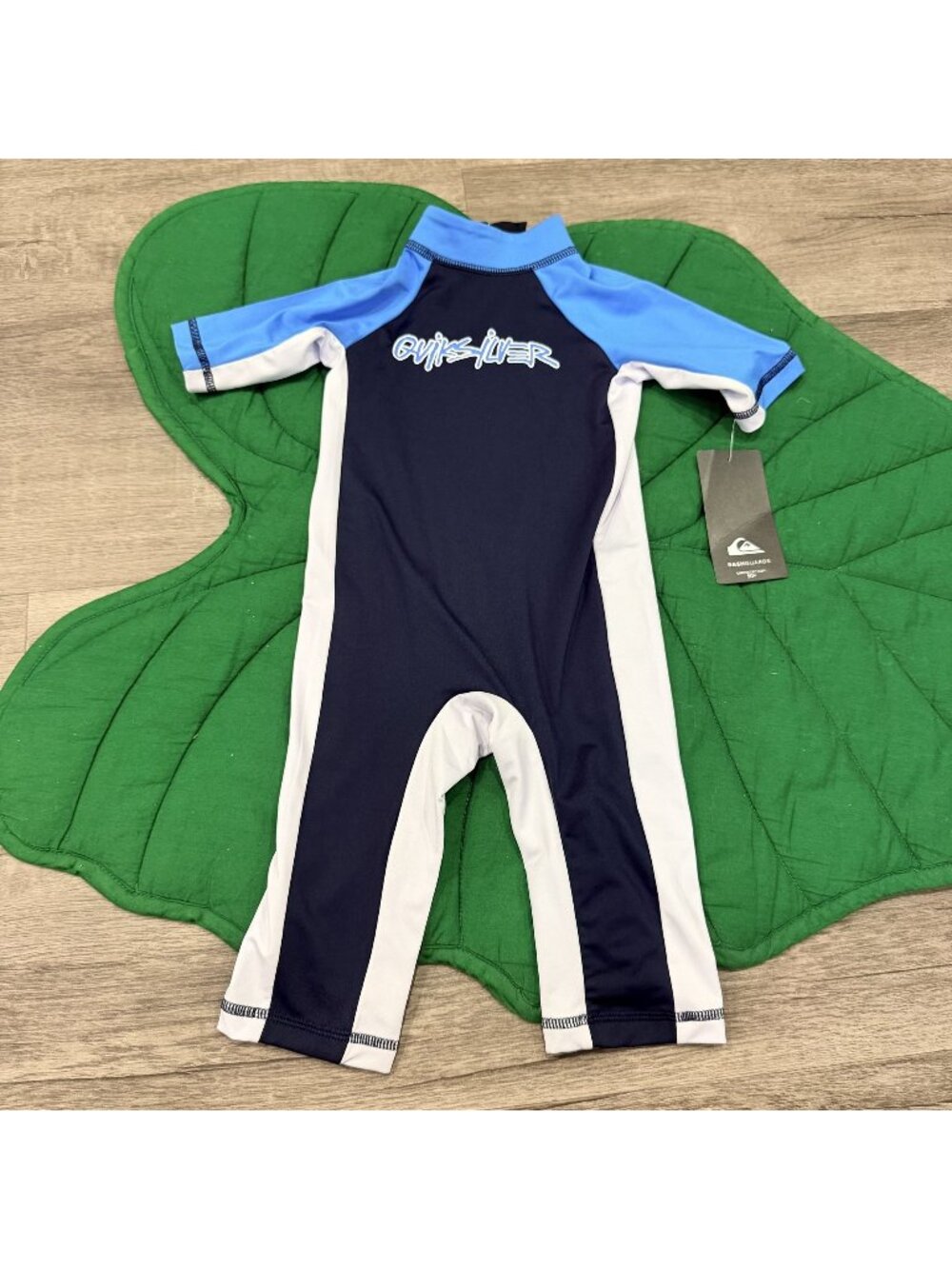 Quiksilver Toddler Boys 3 Navy & Blue Short Sleeve UPF 50+ Full Suit Rashguard
